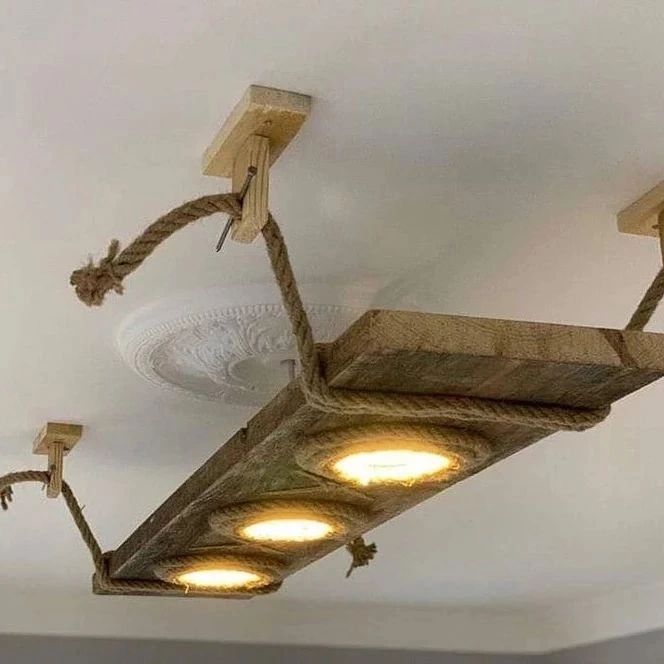 A unique ceiling light fixture design