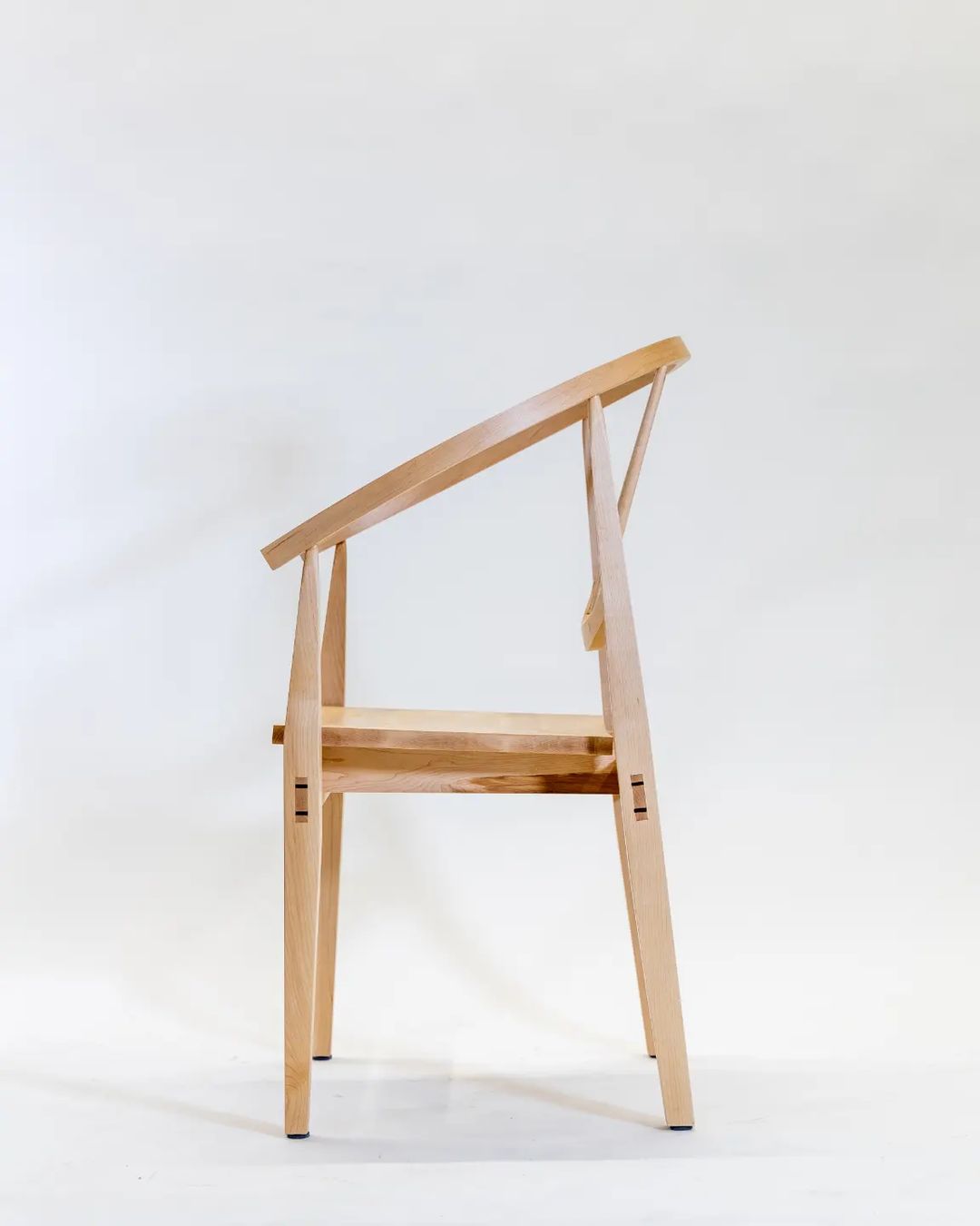 A minimalist wooden chair