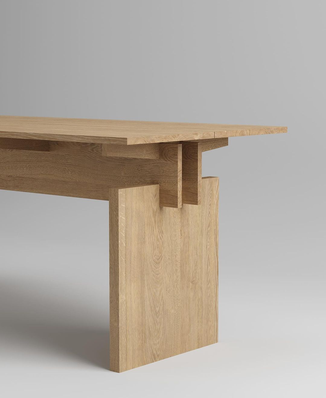 A tastefully crafted wooden table showcasing traditional joinery techniques