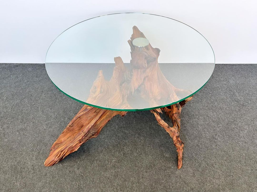 A modern and rustic coffee table