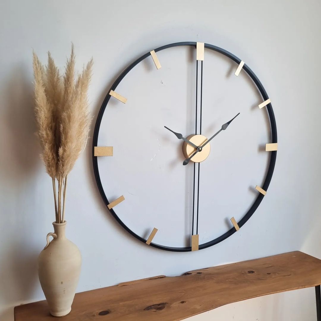 Contemporary wall clock with minimalist design