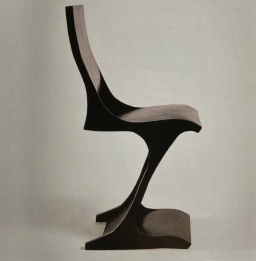 A uniquely sculpted modern chair