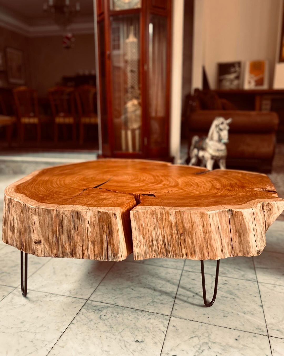 A rustic chic coffee table