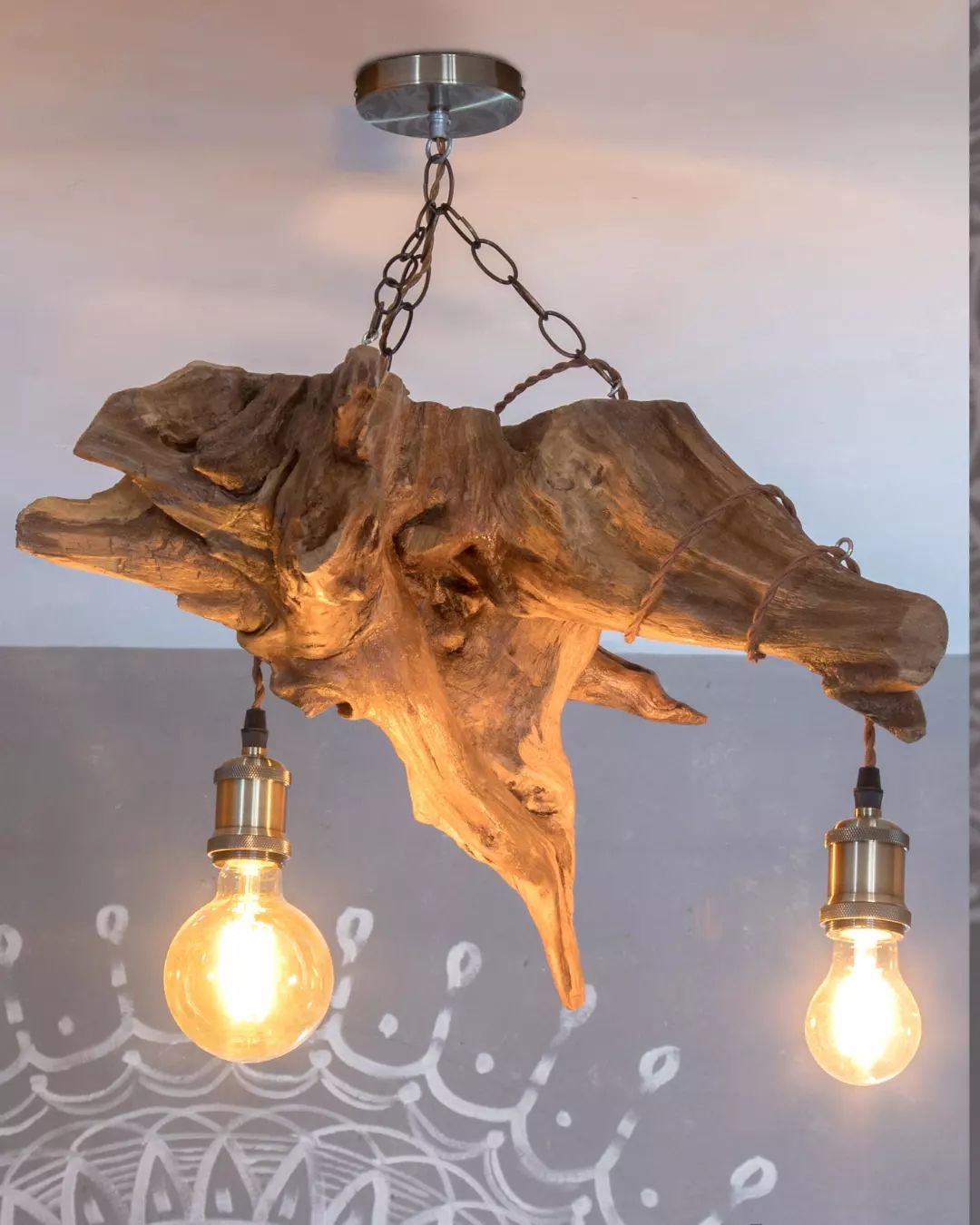 Unique Driftwood Hanging Light Fixture