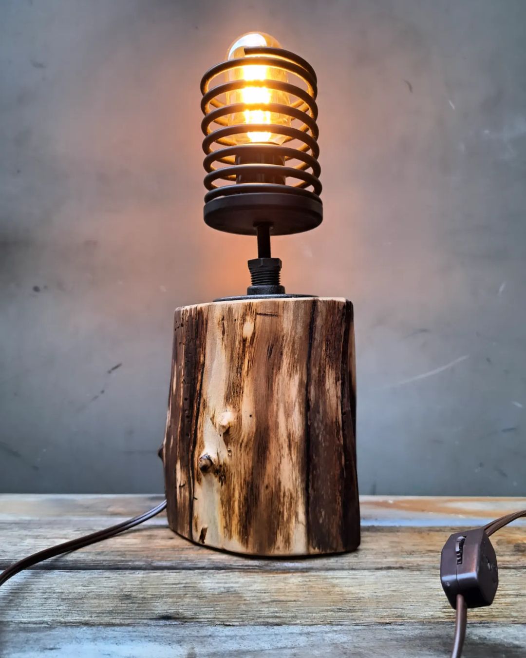 Rustic Industrial Table Lamp