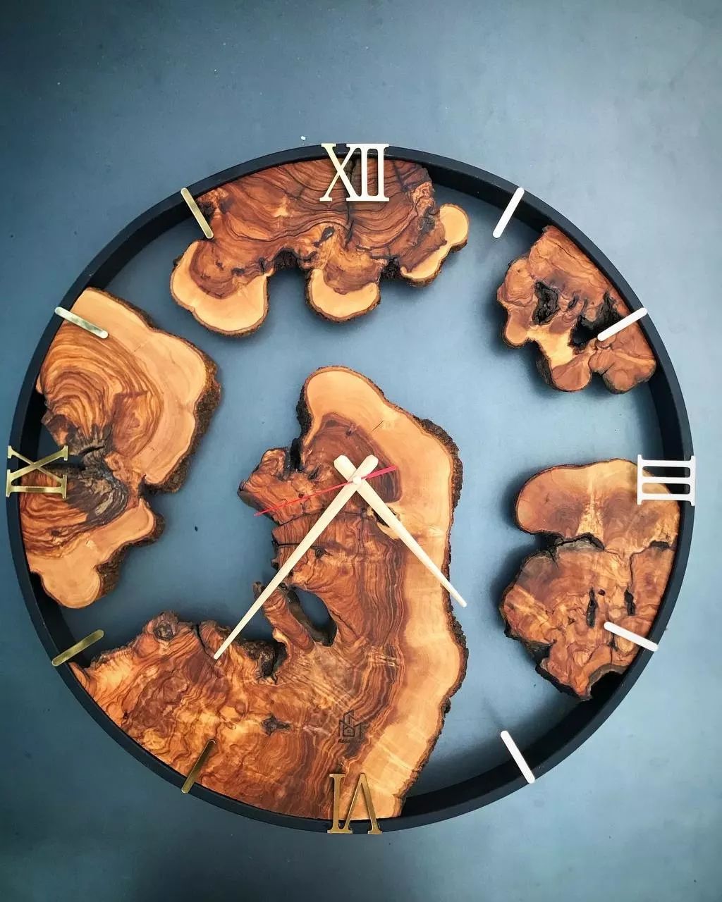 Unique Wooden Slab Wall Clock