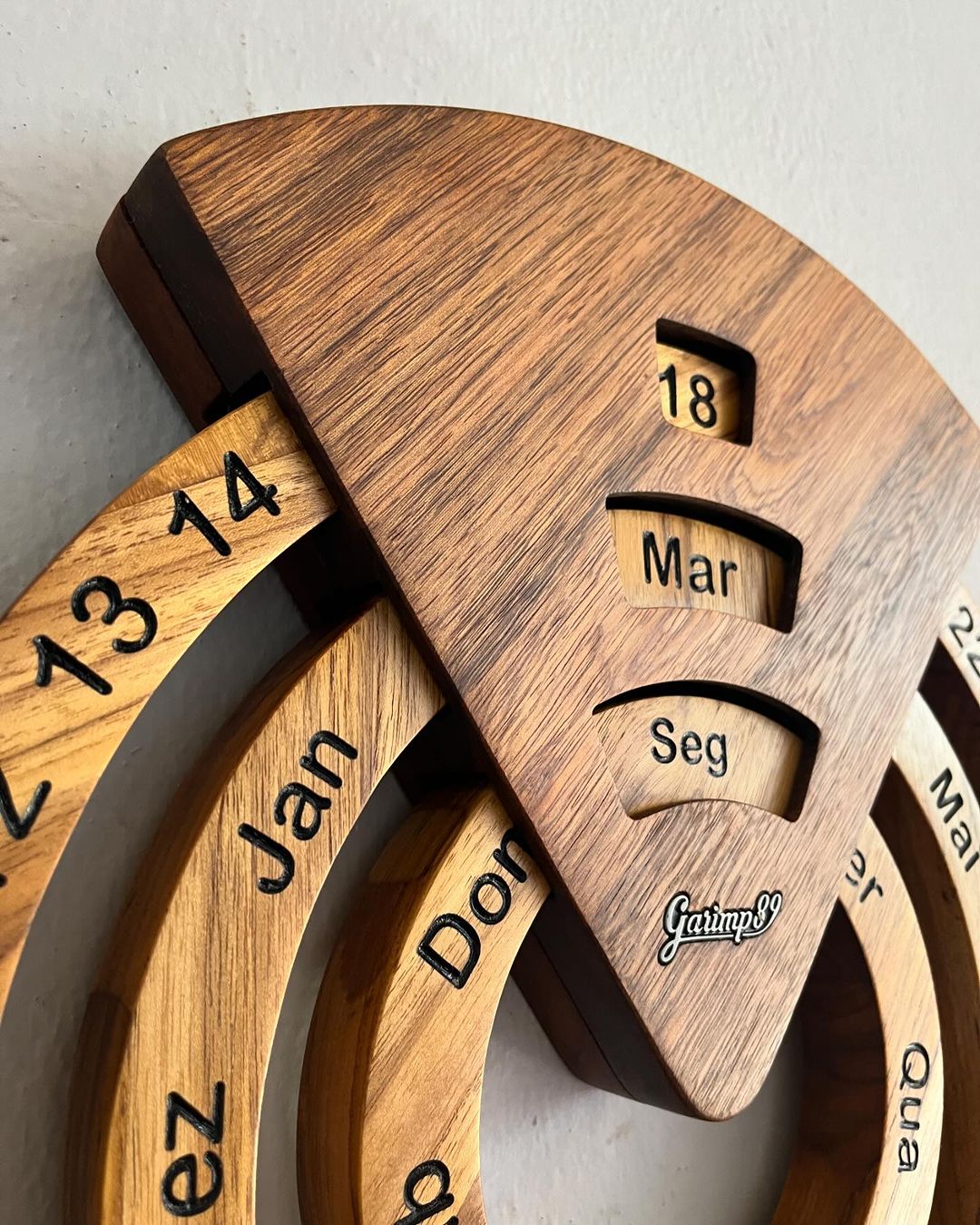 Perpetual Wooden Calendar