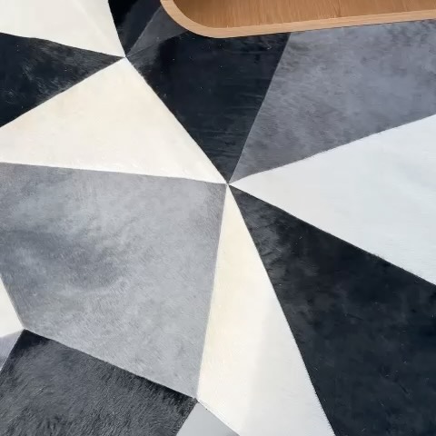 Abstract geometric patterned floor