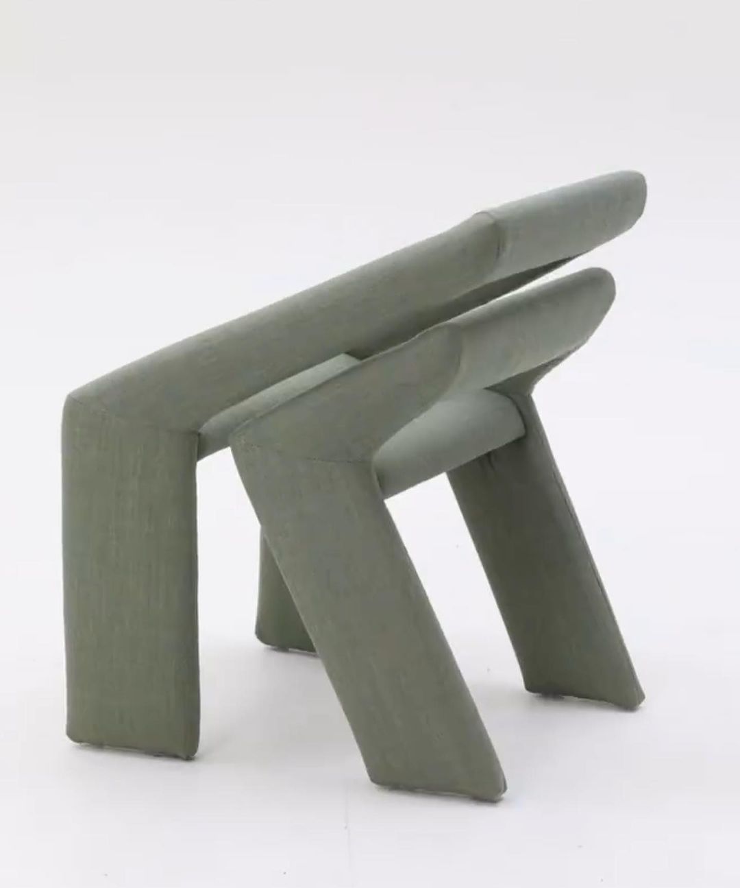 Abstract sculptural chair with a minimalist design