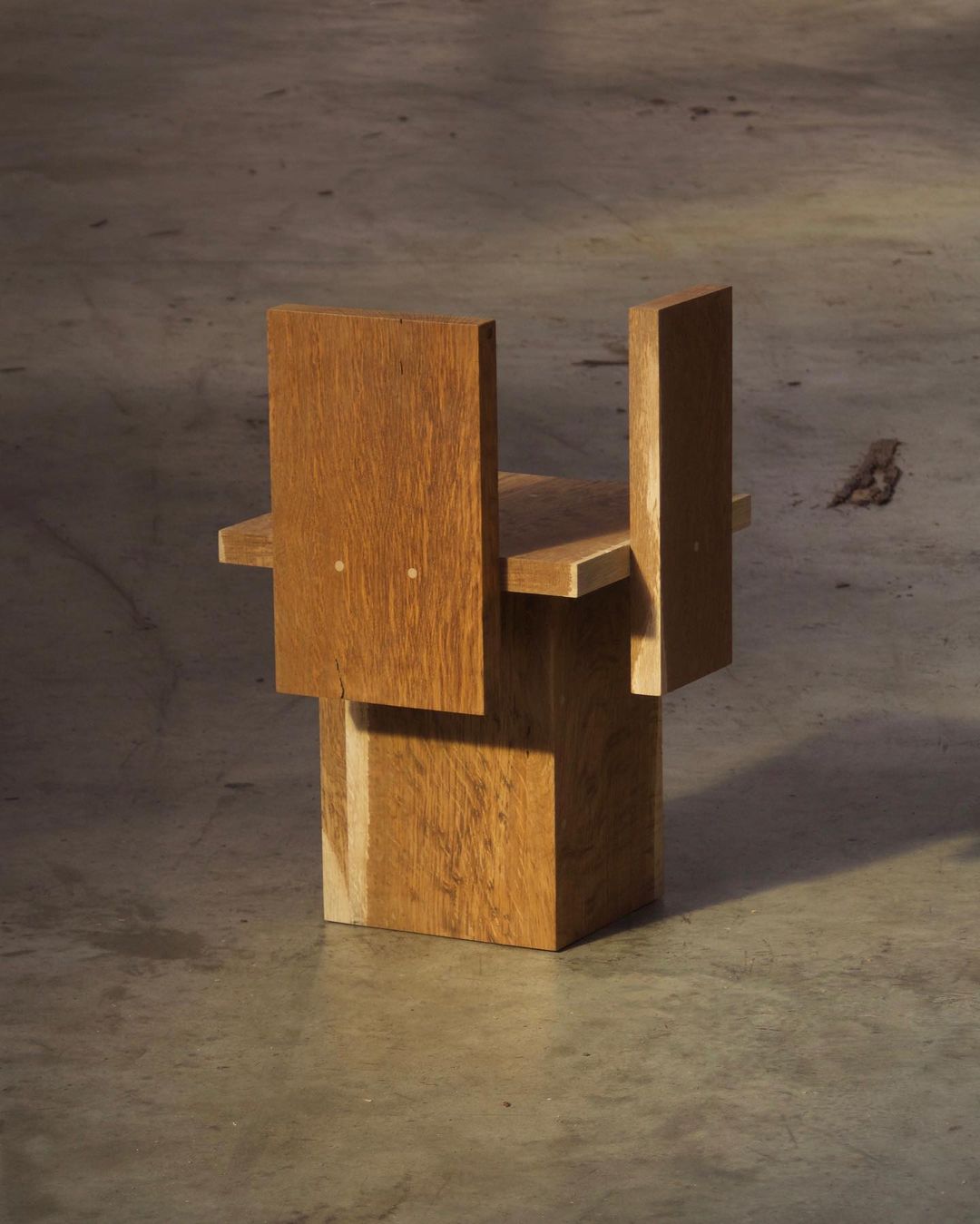 Abstract wooden chair sculpture