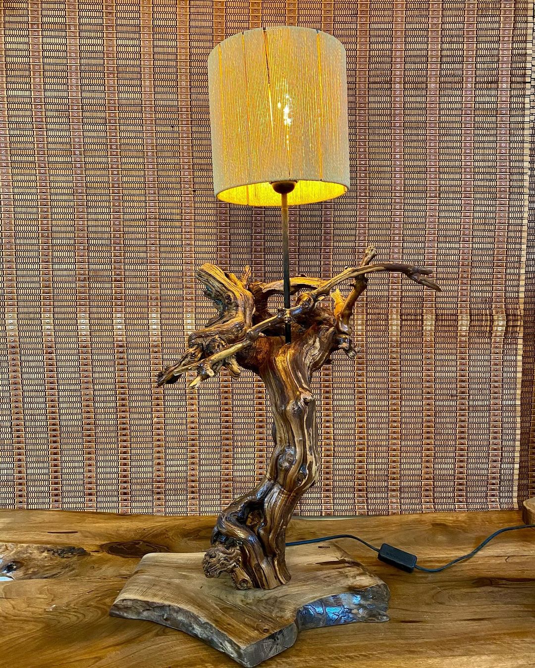 Artistic Wooden Table Lamp