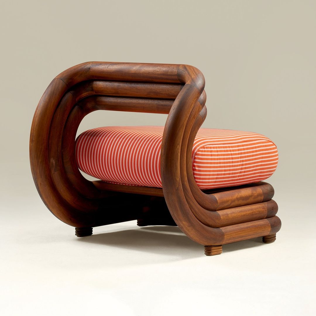 Artistic Wooden Armchair