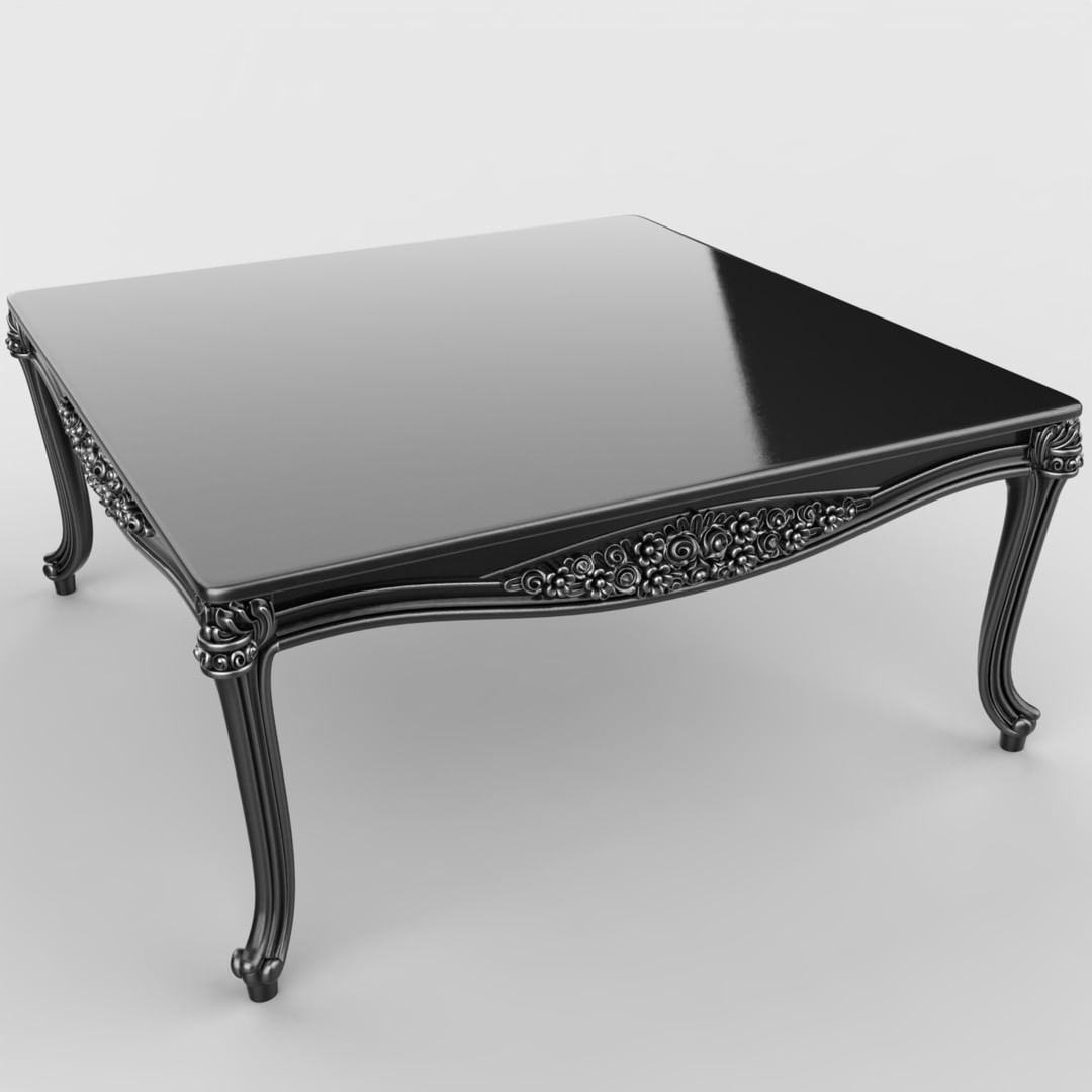 Baroque style coffee table with ornate detailing