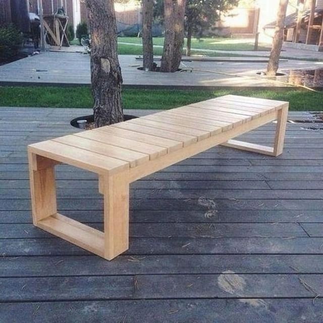 A unique and modern cantilevered bench design