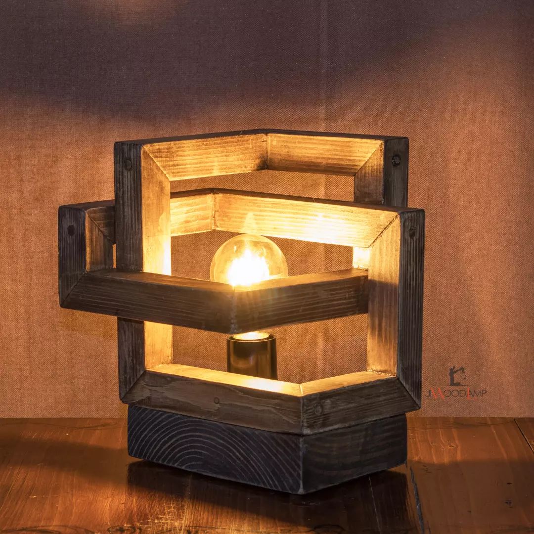 Unique Wooden Table Lamp