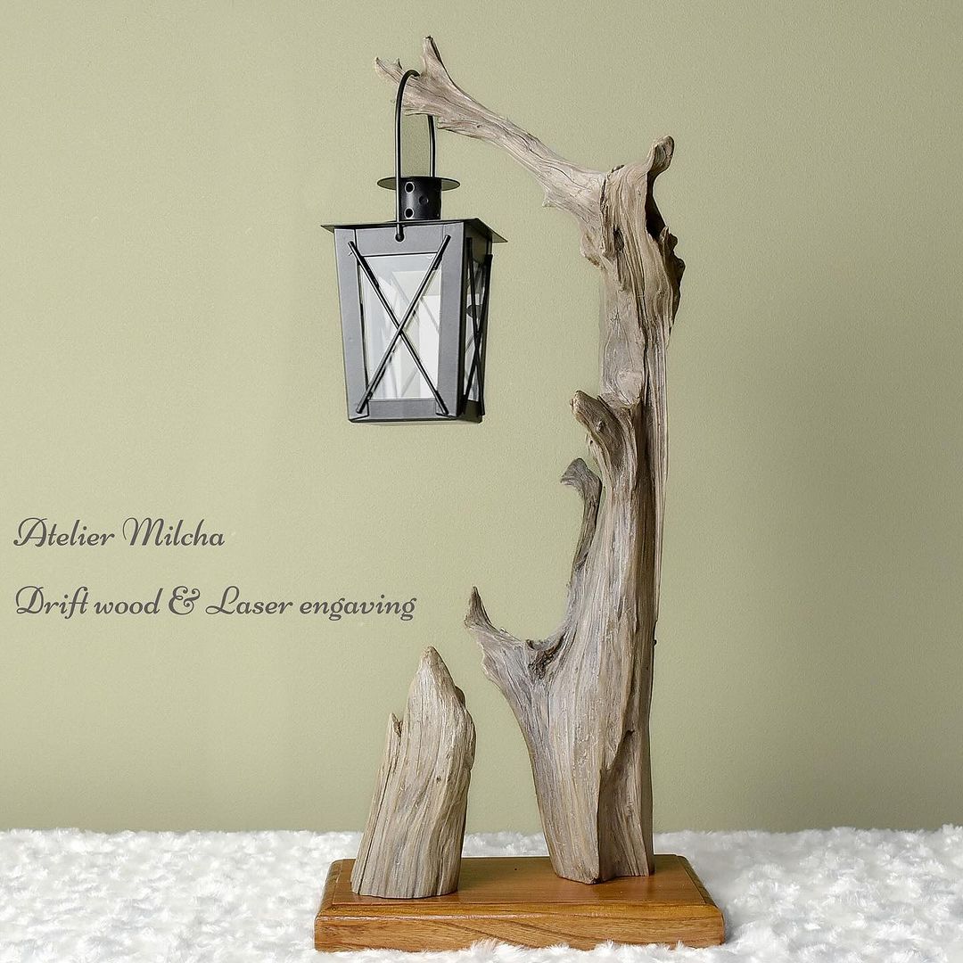 Driftwood Lamp by Atelier Milcha