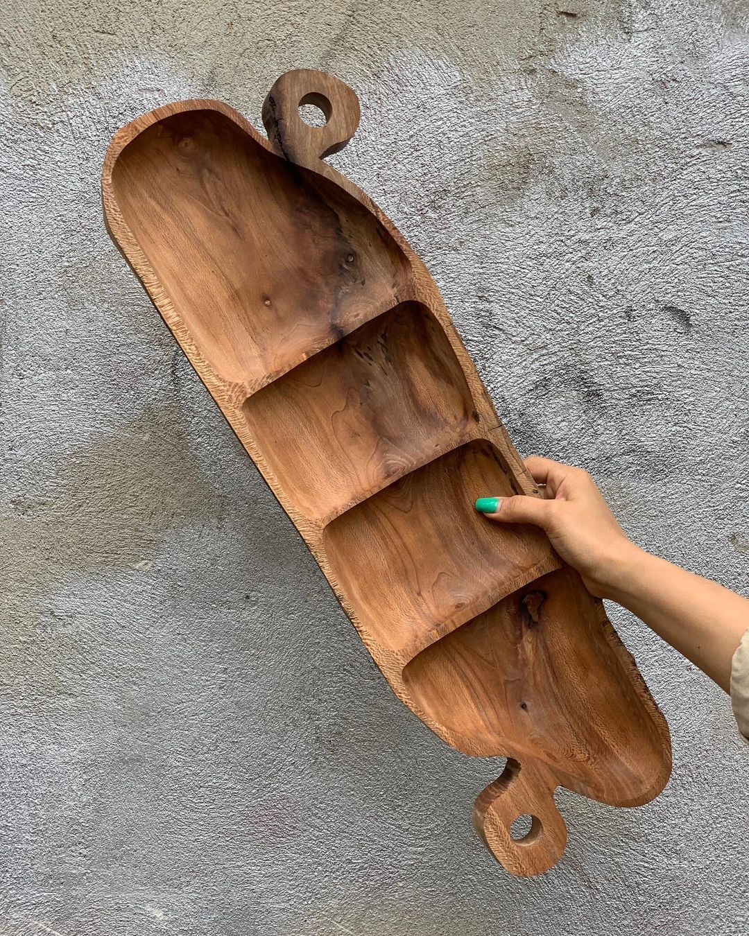 Hand-crafted wooden serving board