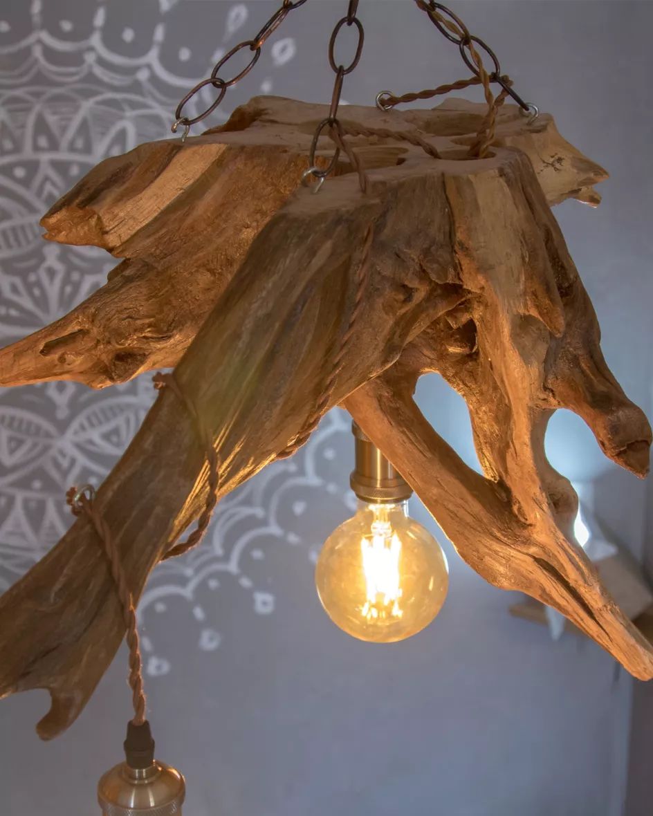 Unique Driftwood Pendant Light