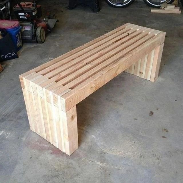 Handcrafted Wooden Bench