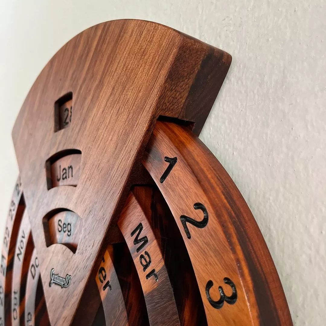 Perpetual Wooden Calendar