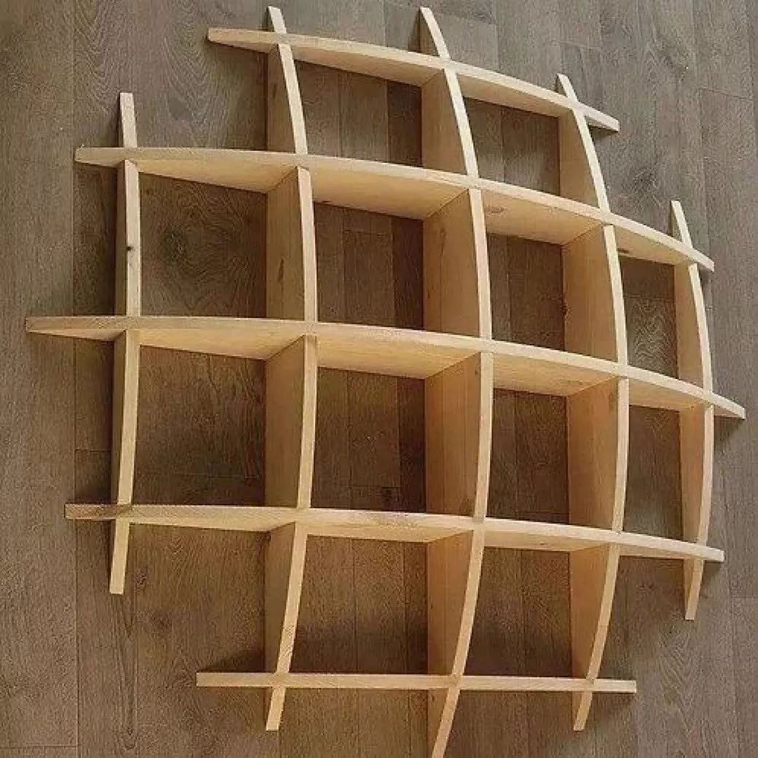 Unique Wooden Bookshelf