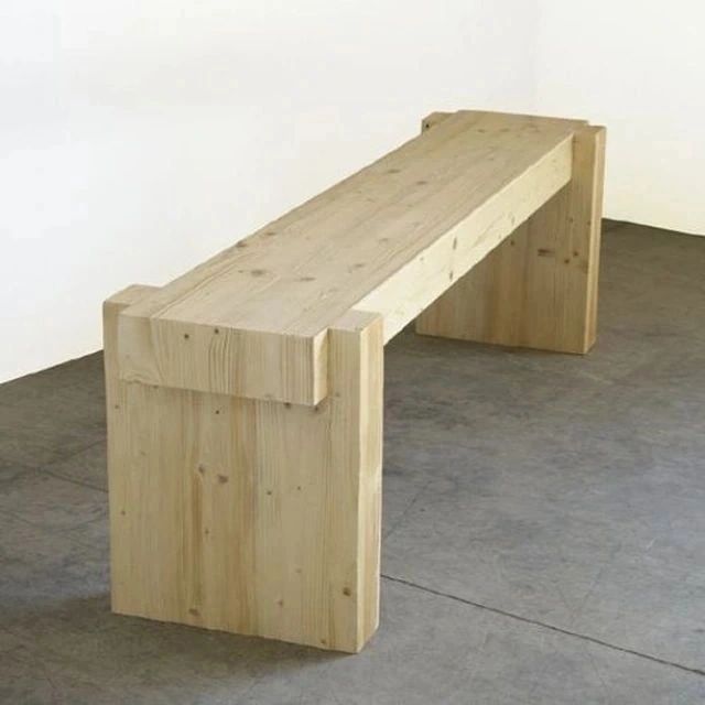 A creatively designed wooden bench with a twist