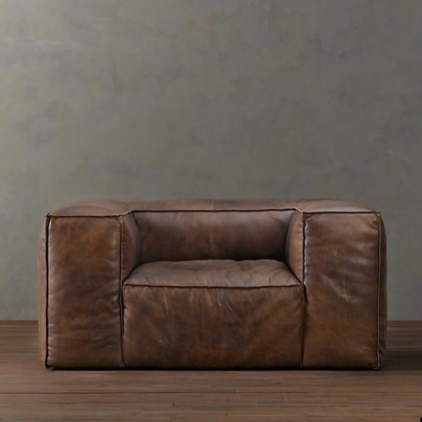 A comfortable and sturdy leather armchair