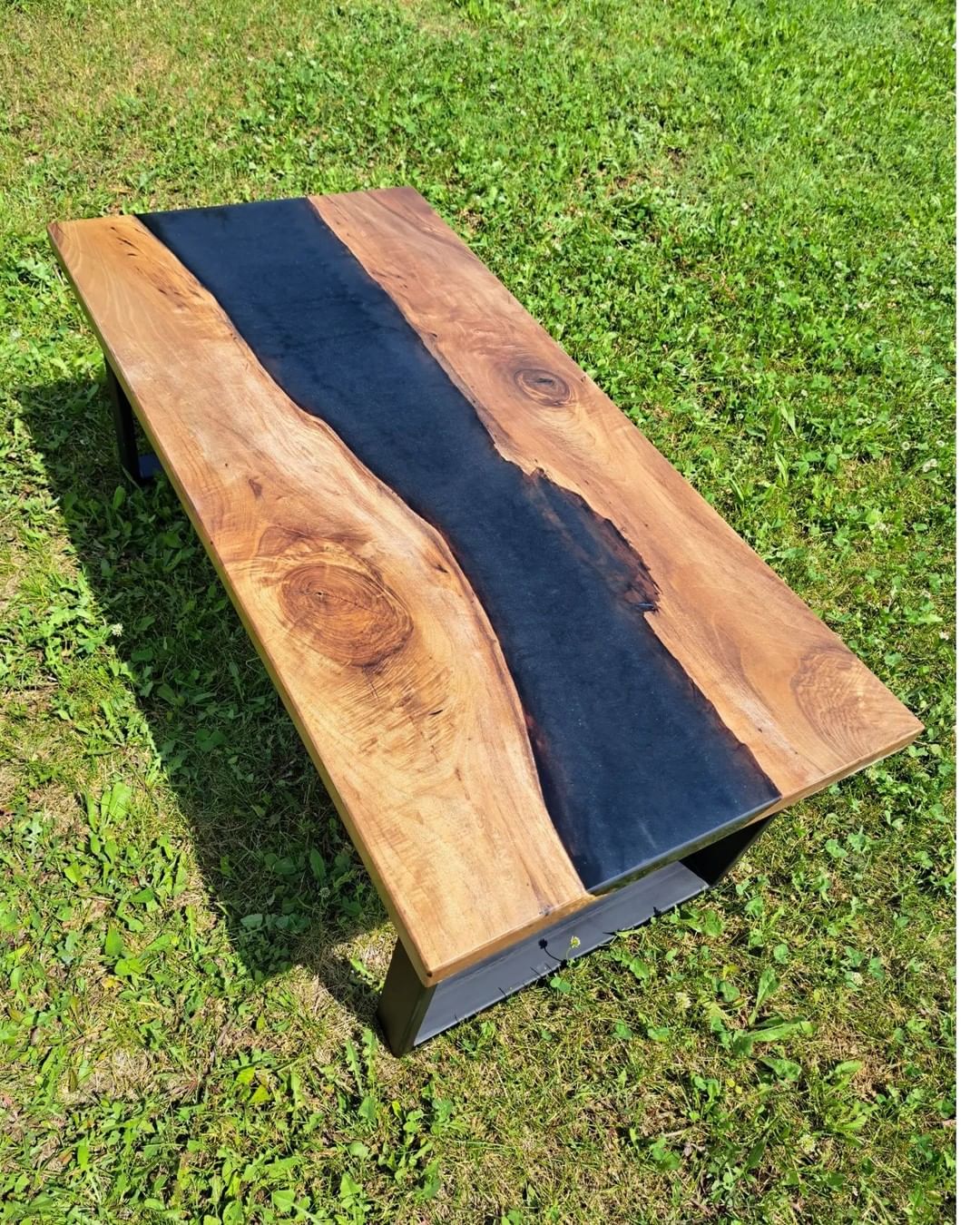 Live Edge Wood and Resin Table