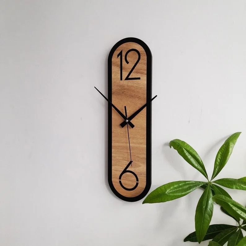 Minimalist Wooden Wall Clock