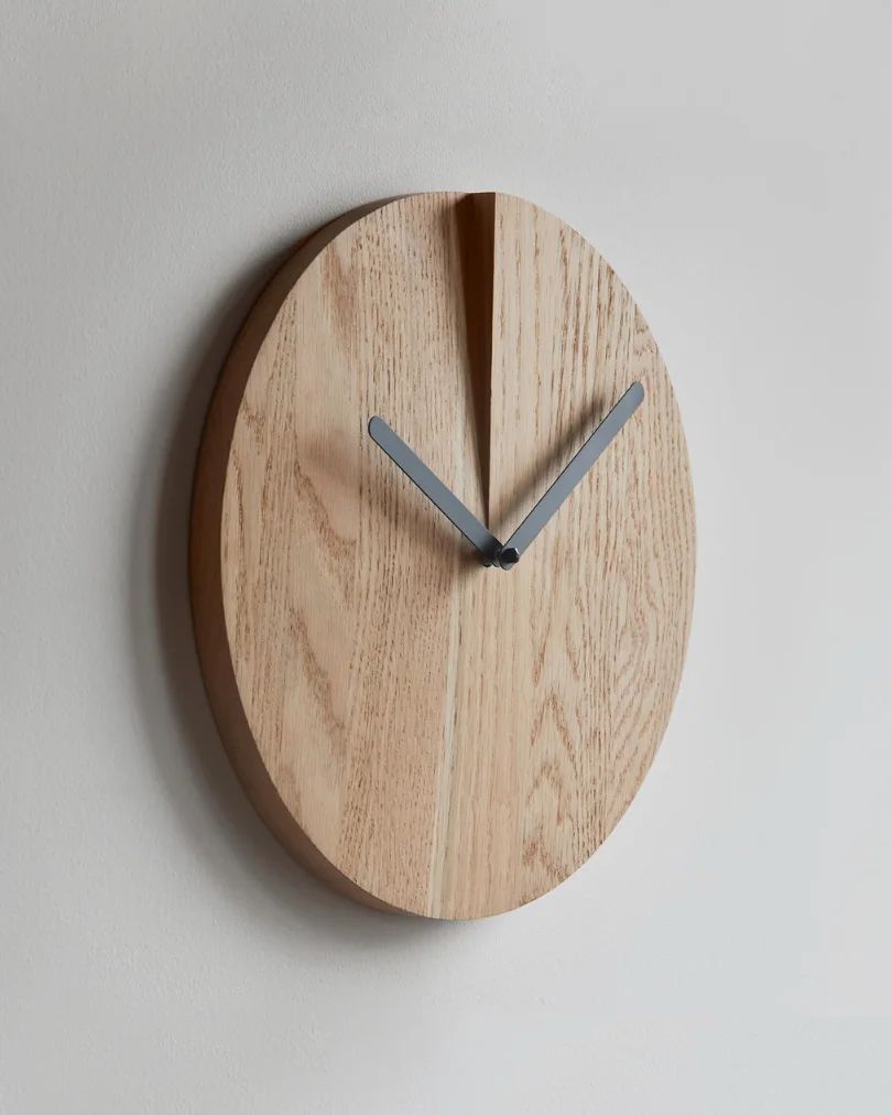 Minimalist wooden wall clock