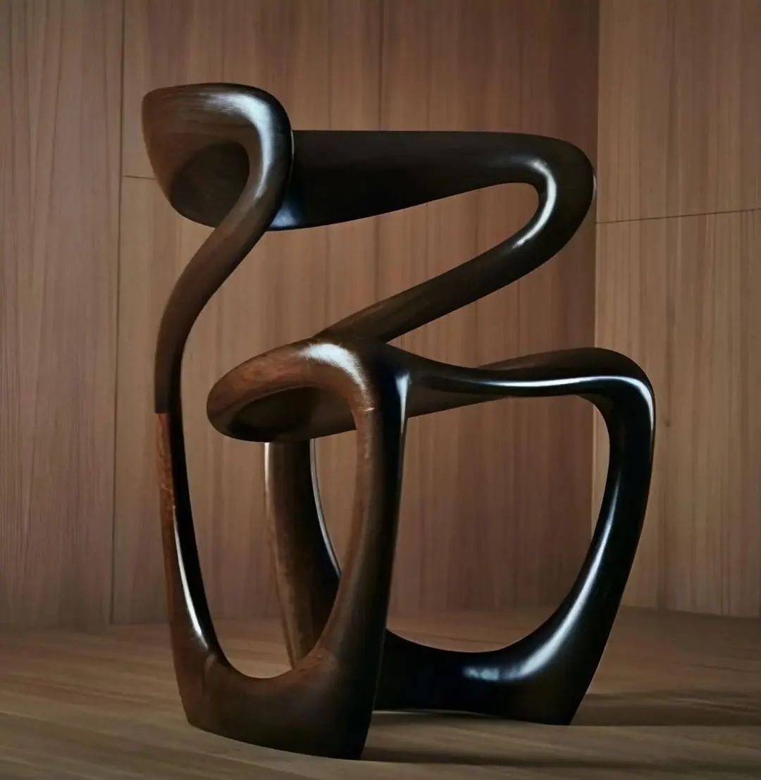 Intricately Sculpted Wooden Chair