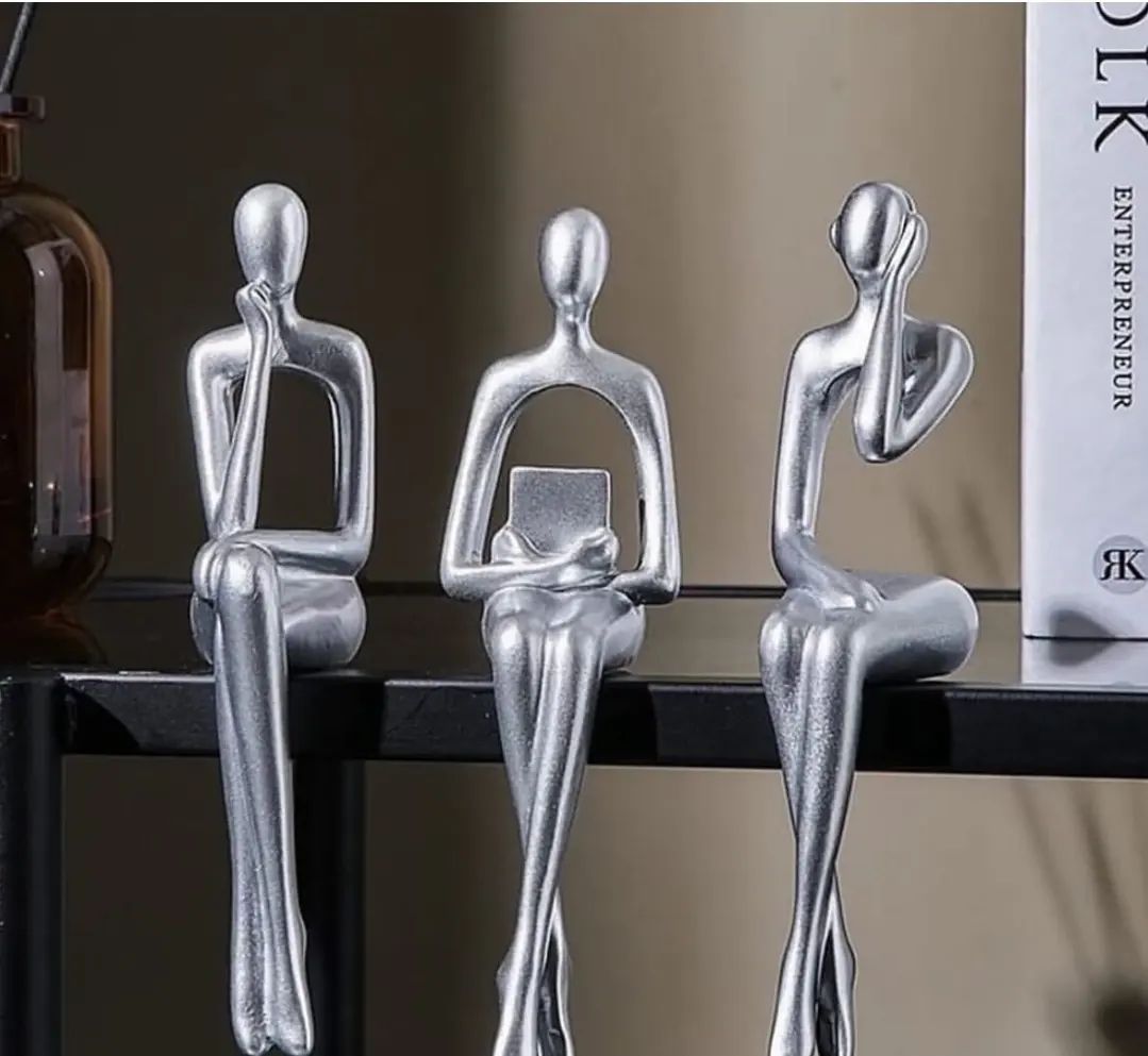 Abstract Silver Figurines