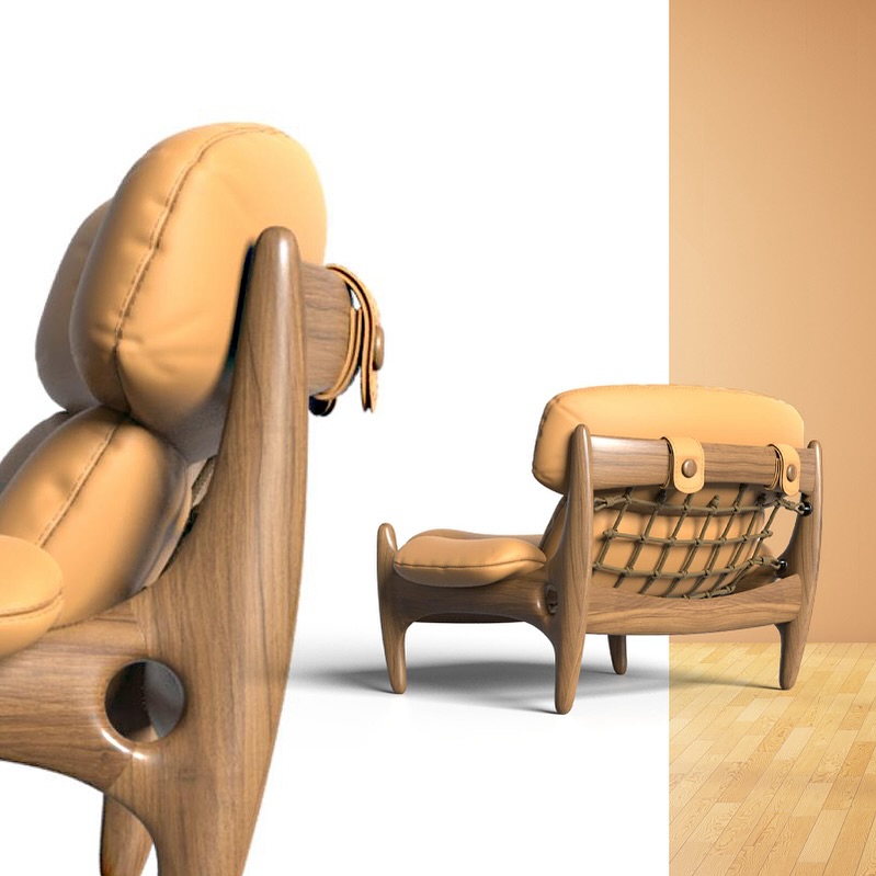 A uniquely designed armchair