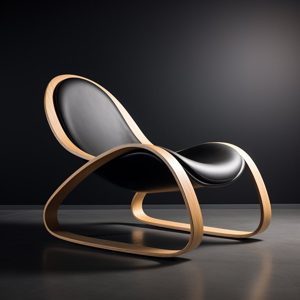 Modern Curved Wooden Chair