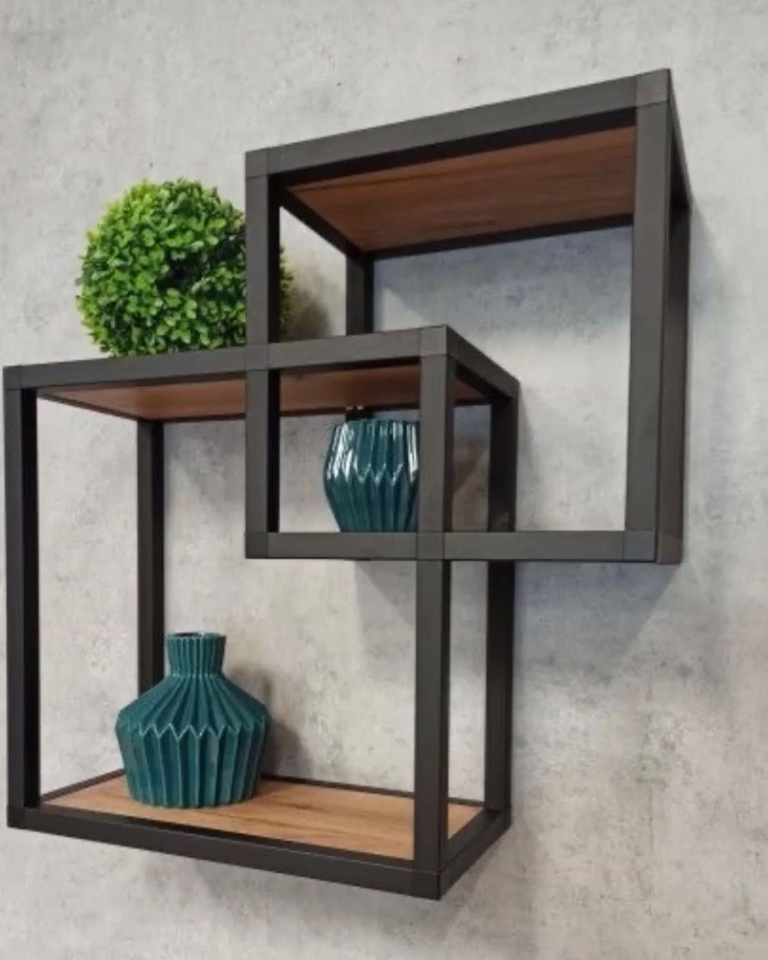 Modern geometric wall shelf