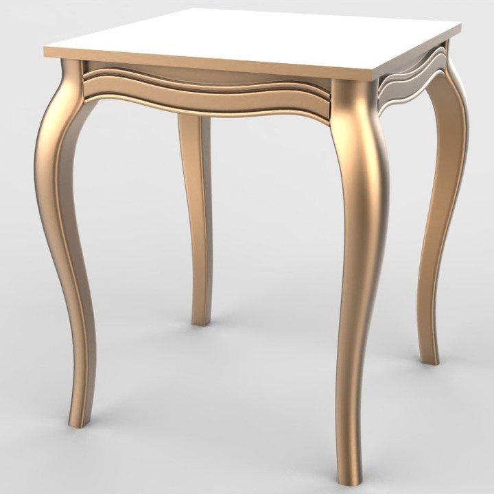 Stylish Gold and White Table