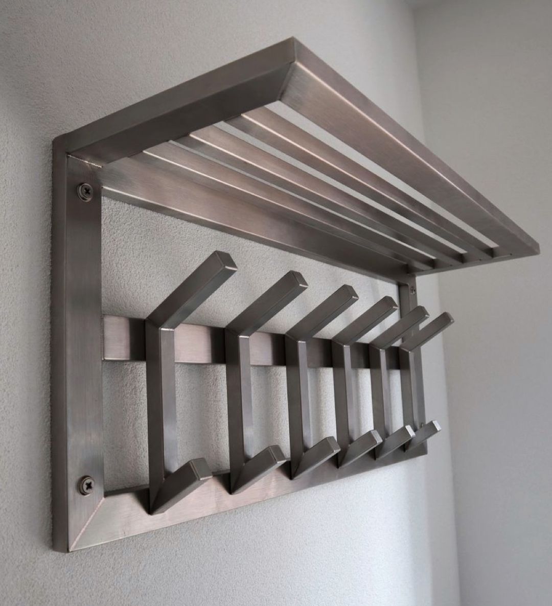 Modern stainless steel coat rack