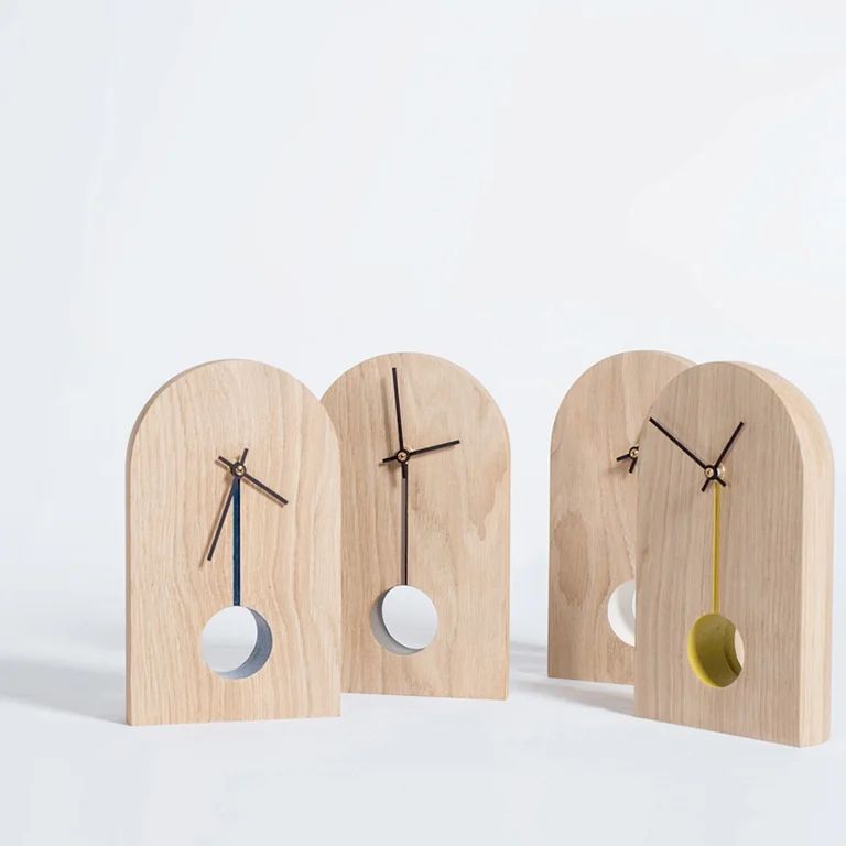 Unique wooden clocks with a contemporary design