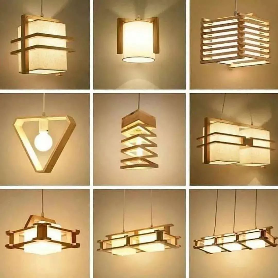 A selection of modern wooden pendant lights