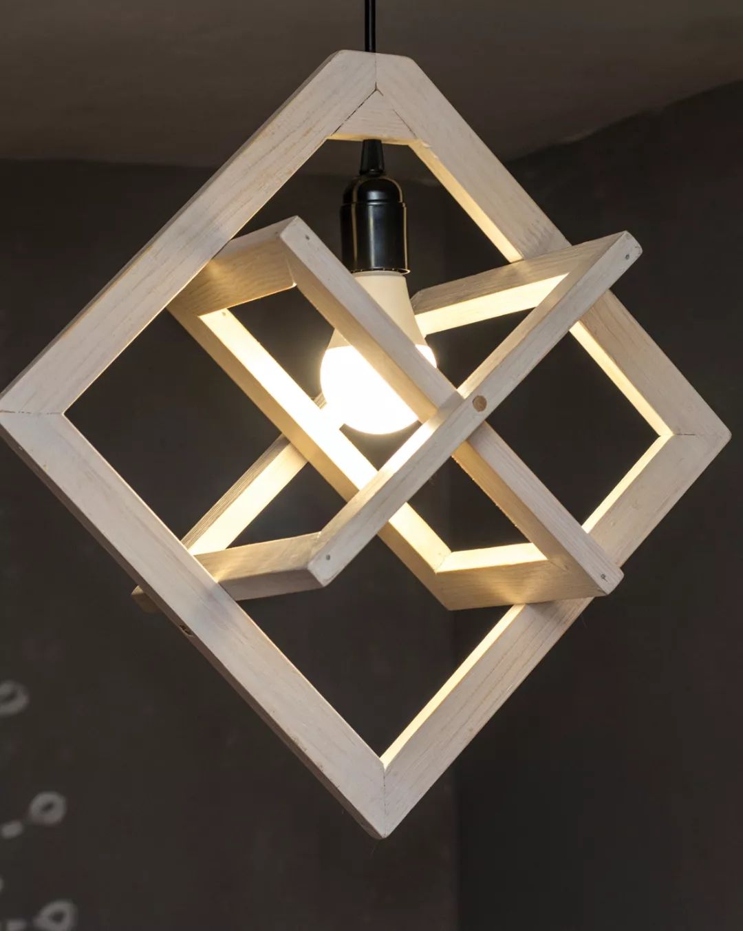 Modern wooden pendant light