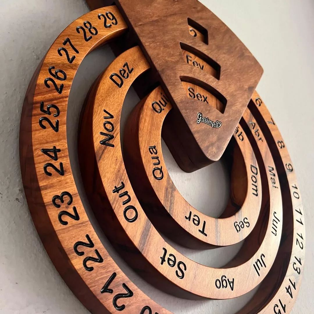 Perpetual Wooden Calendar