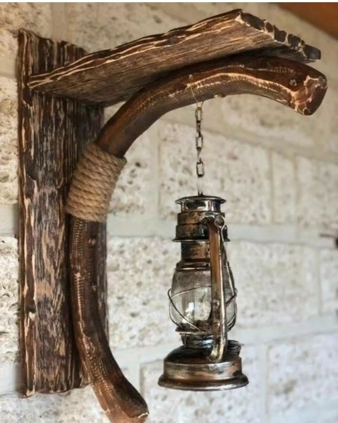 Rustic Wall-Mounted Lantern