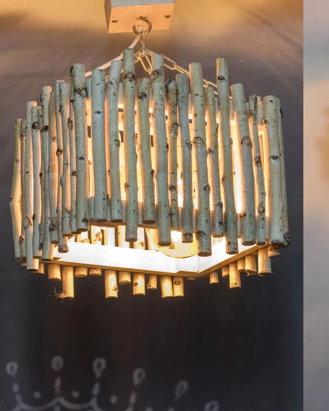 Rustic Wooden Chandelier