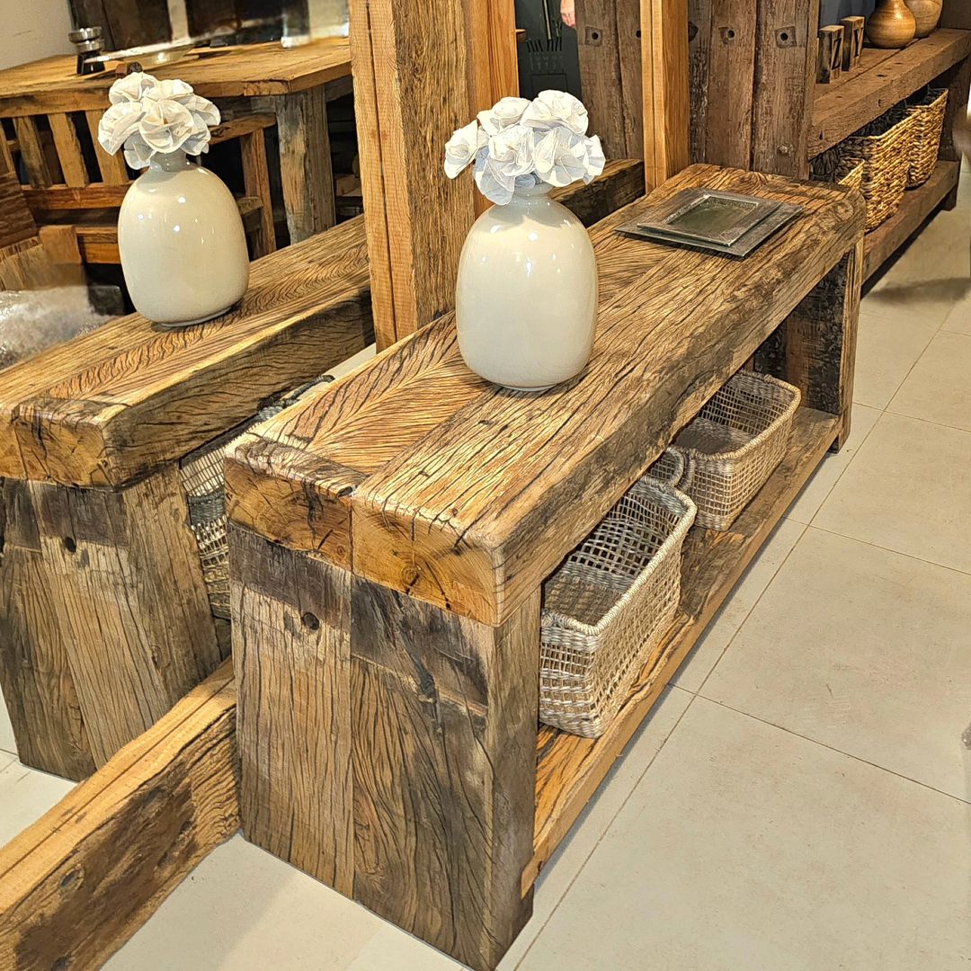 Rustic Wooden Console Table