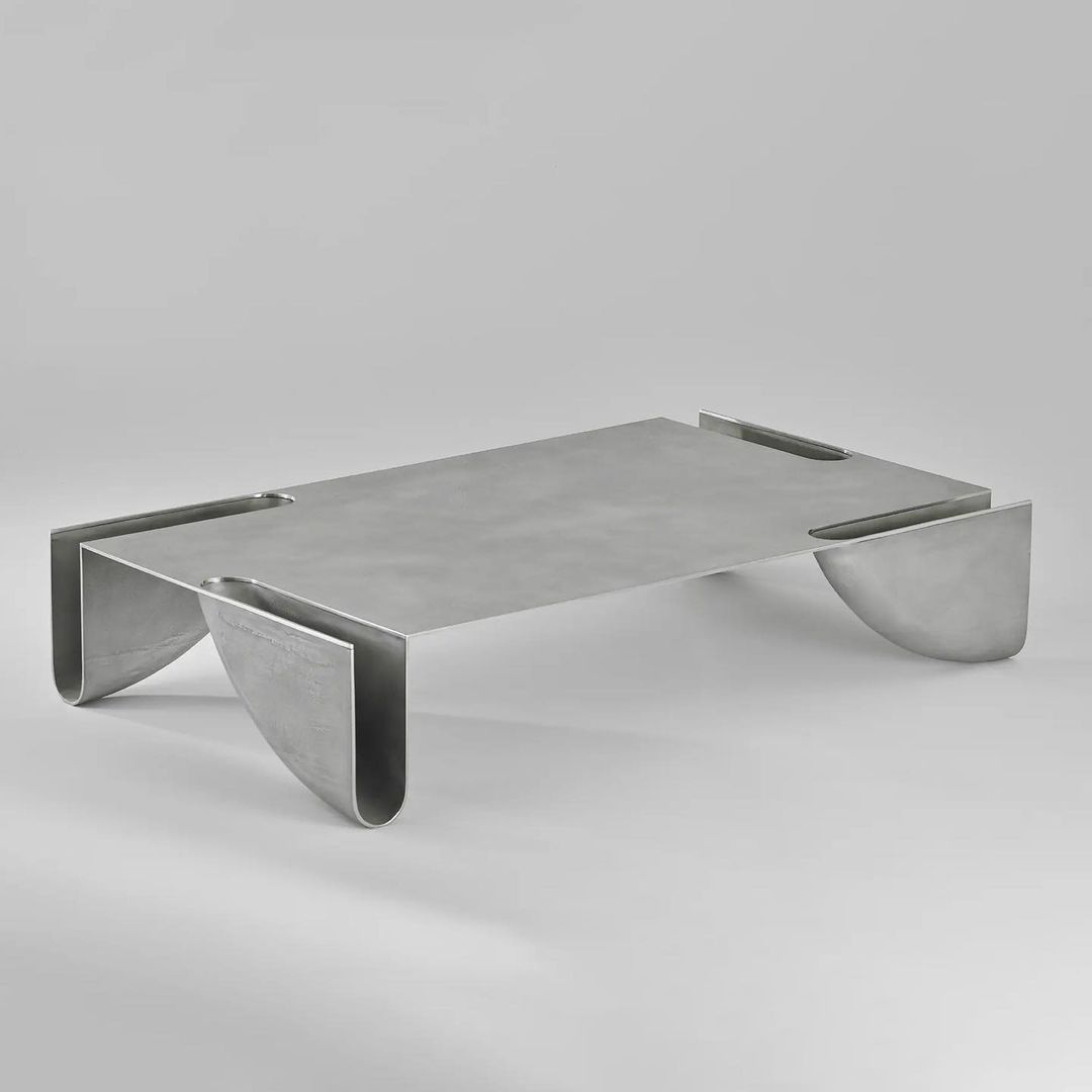 Sleek and modern metal coffee table