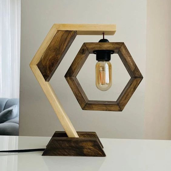 Stylish and modern geometric table lamp