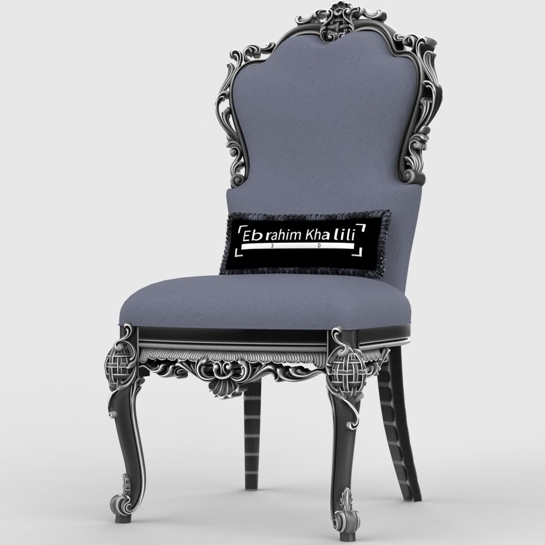 Baroque style chair with ornate details