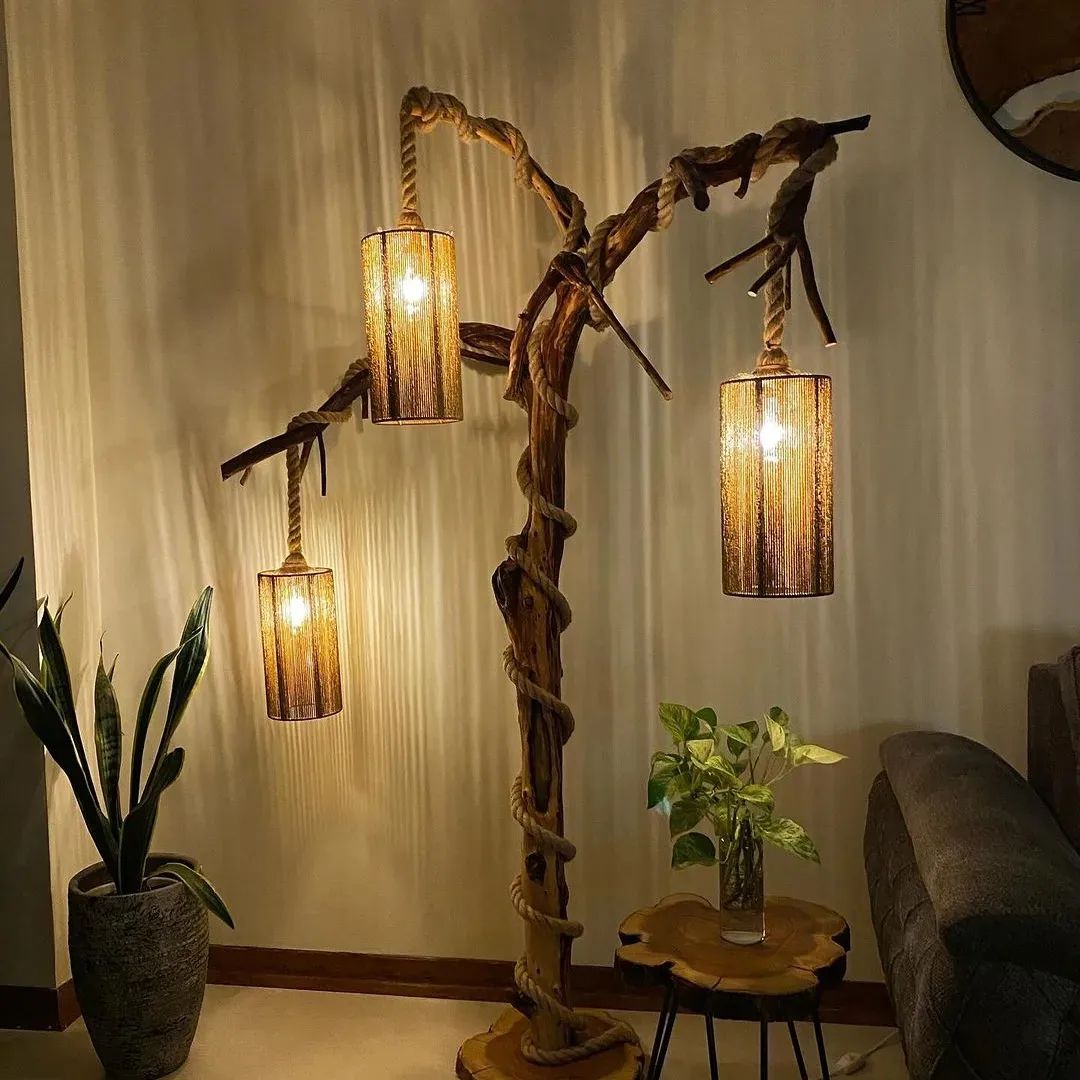 Unique Wooden Floor Lamp Design