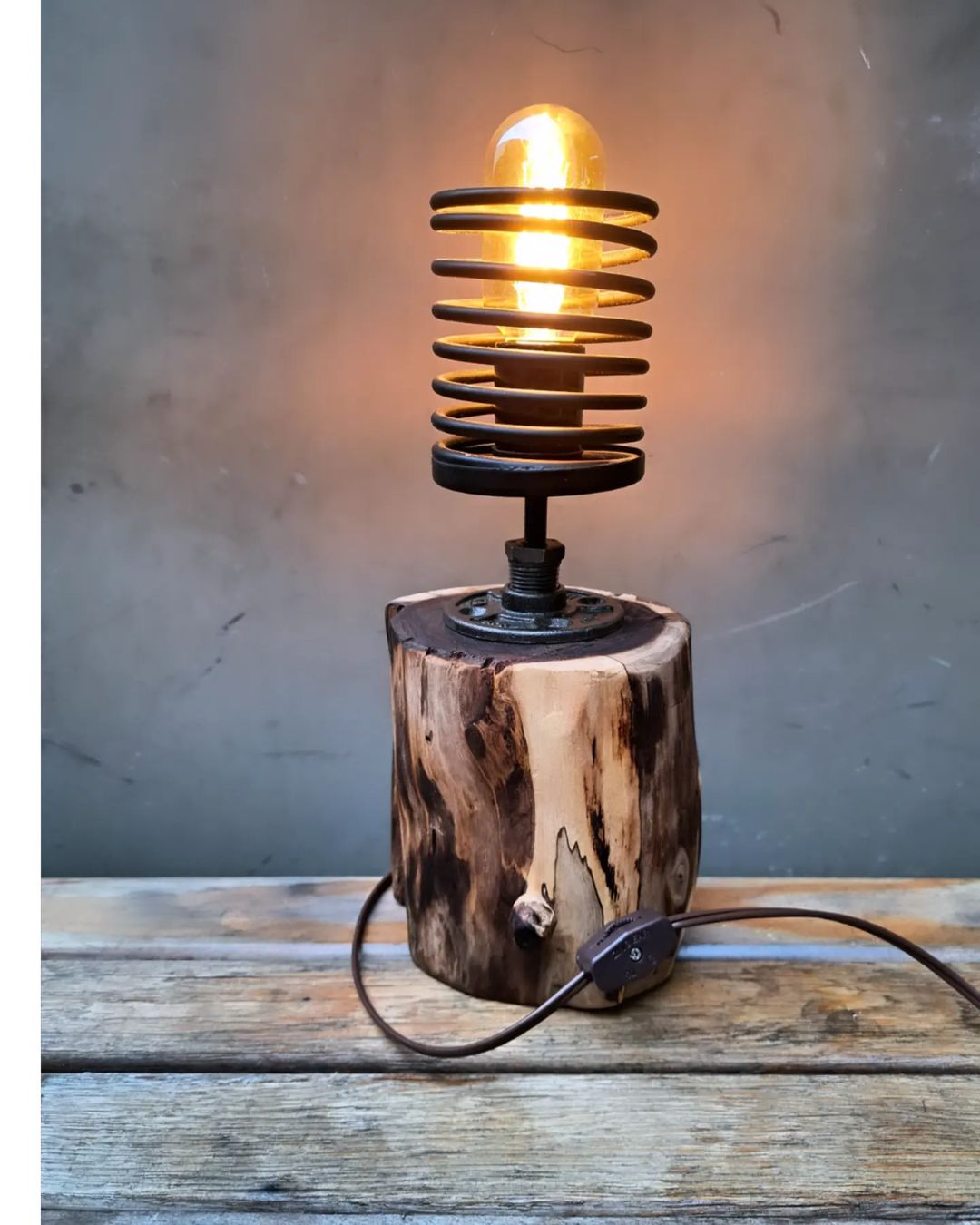 Unique Wooden Table Lamp