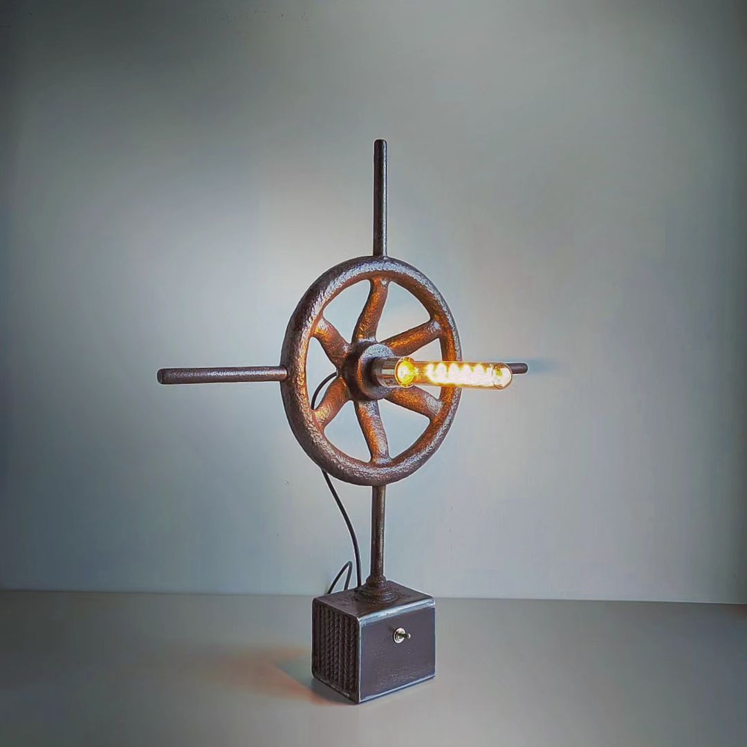 Unique Industrial-Style Lamp